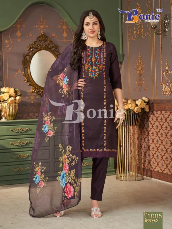 Bonie Farah Vol 1 Beautiful Embroidered Kurti Bottom With Dupatta